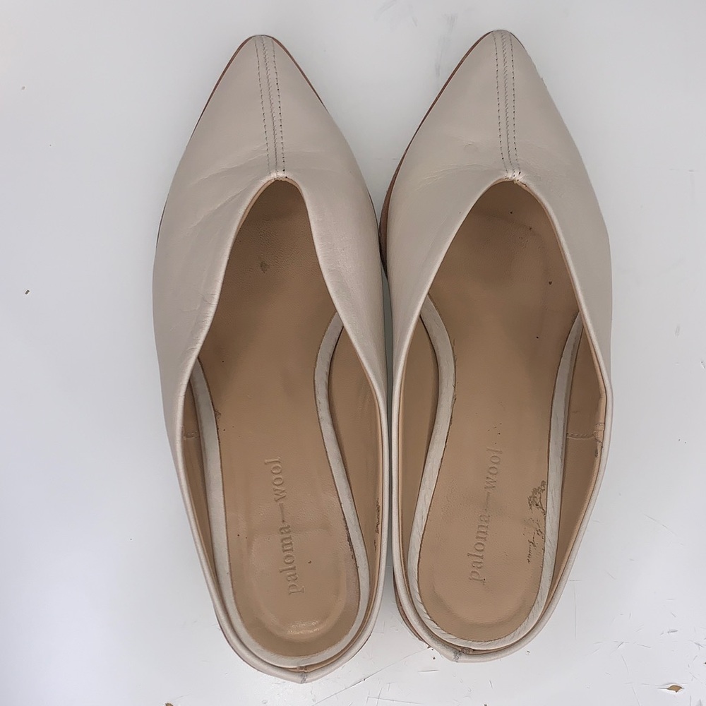 PALOMA WOOL SINGAPUR MULES Im ercu leather size 7 - Picture 2 of 9